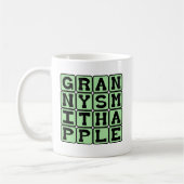 Granny Smith Apfel, Farbe und Obst Kaffeetasse (Links)
