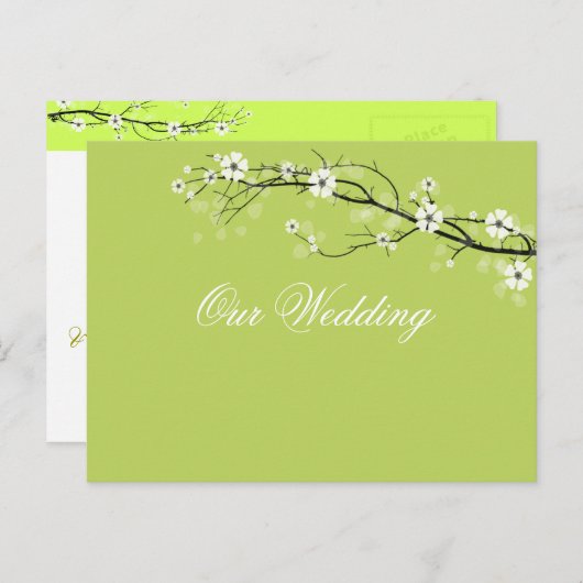 Granny-Smith-Apfelblüten rett Datum/Farbe Ankündigungspostkarte (Vorne/Hinten)