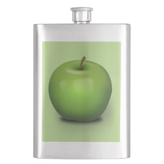 Granny Smith Apple Flachmann (Vorderseite)