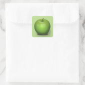 Granny Smith Apple Quadratischer Aufkleber (Tasche)