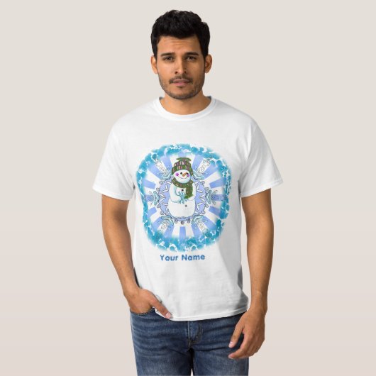 Granny Snowflake Snowman T - Shirt (Vorne ganz)