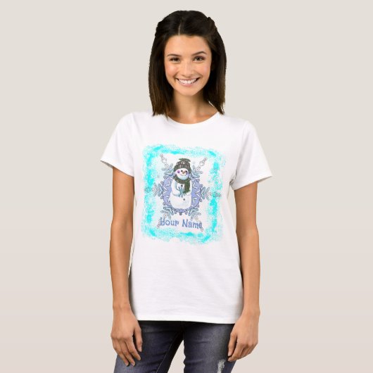 Granny Snowflake Snowman T - Shirt (Vorne ganz)