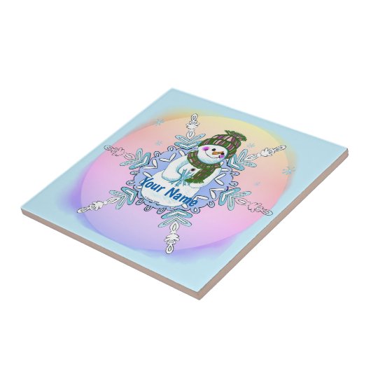 Granny Snowflake Snowman tile Fliese (Seite)