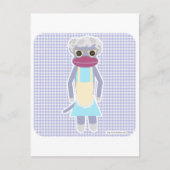 Granny Sock Monkey Postkarte (Vorderseite)