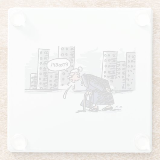 Granny Spitzen auf Untersetzer aus Glas (Rückseite)