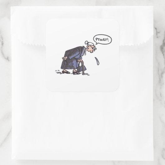 Granny Spitzen! Quadrat große Aufkleber (Tasche)