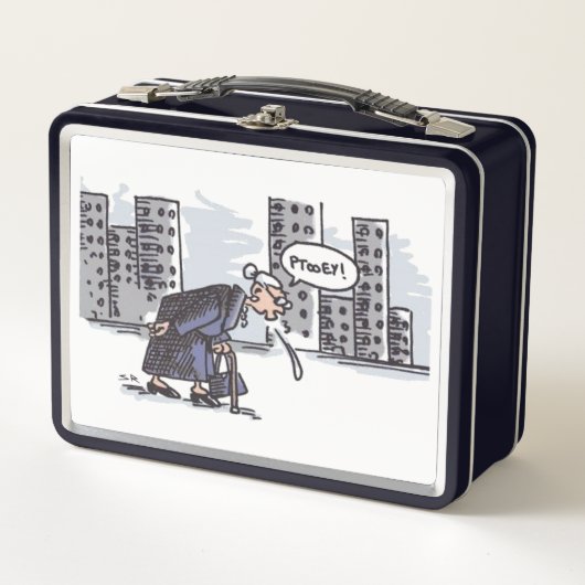 Granny Spitzen, schwarzer Lunchbox (Vorderseite)