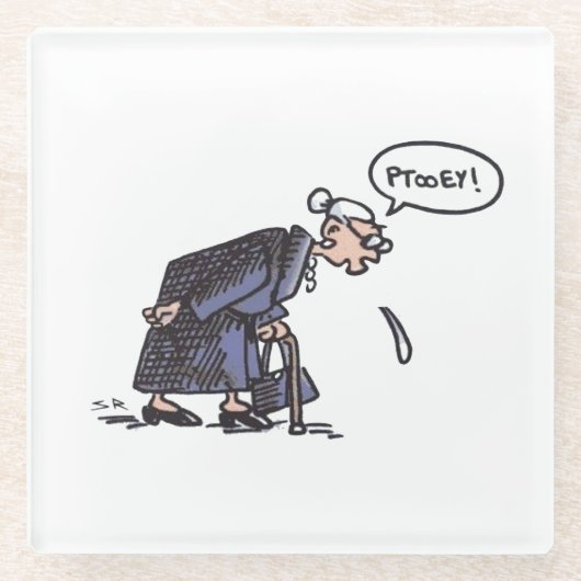 Granny Spitzen Untersetzer aus weißem Glas (Vorderseite)