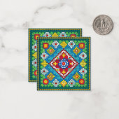 Granny Square Bloomer Mitteilungskarte (Vorderseite/Rückseite Beispiel)