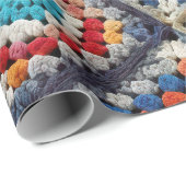 Granny Square Crocheted Quilt Geschenkpapier (Rolleneckpunkt)