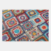 Granny Square Crocheted Quilt Geschenkpapier Set (Vorderseite 2)