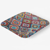 Granny Square Crocheted Quilt Pappteller (Gewinkelt)