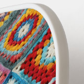 Granny Square Crocheted Quilt Pickleball Schläger (Linke Seite)