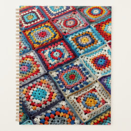 Granny Square Crocheted Quilt Planer
