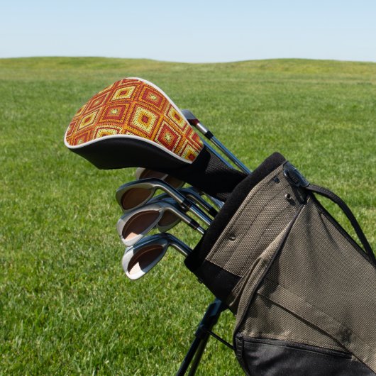 Granny Square Pattern Golf Headcover (In SItu)