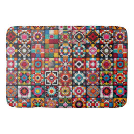 Granny Squares Crochet Pattern Blankon Print Badematte