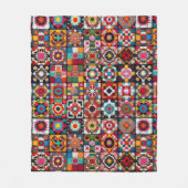 Granny Squares Crochet Pattern Blankon Print Fleecedecke (Vorderseite)
