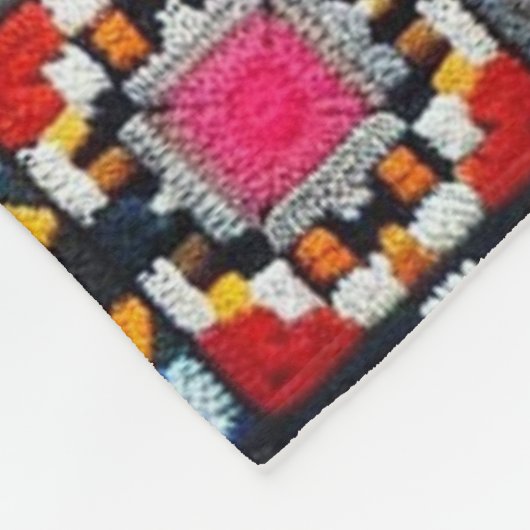 Granny Squares Crochet Pattern Blankon Print Fleecedecke (Ecke)