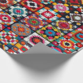 Granny Squares Crochet Pattern Blankon Print Geschenkpapier (Ecke)