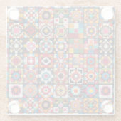 Granny Squares Crochet Pattern Blankon Print Glasuntersetzer (Rückseite)