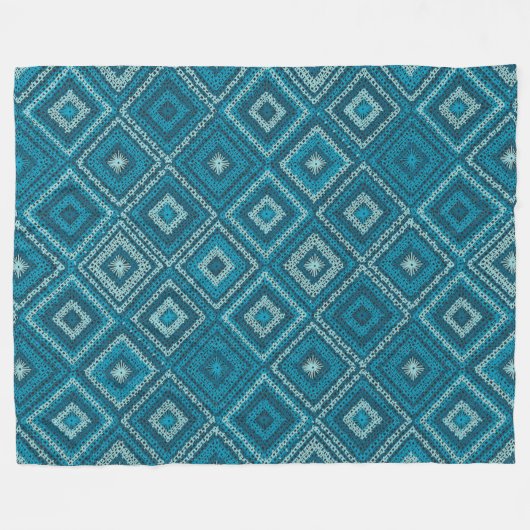 Granny Squares Fleece Blanket (Vorderseite (Horizontal))