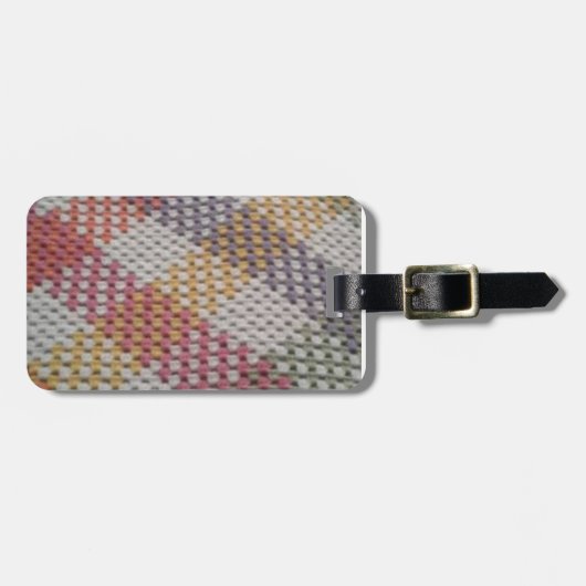 Granny Stitch Crochet Pooling Gepäckmarke Gepäckanhänger (Vorderseite horizontal)