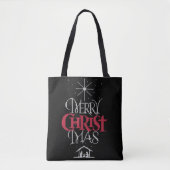 Granny Strick Merry Christ Mas Religiöse Weihnacht Tasche (Vorderseite)