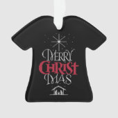 Granny Strick Religious Ugly Merry Christmas Sweat Ornament (Vorderseite)