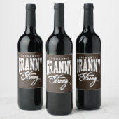 Granny Strong Weinetikett (Flaschen)