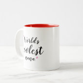 granny Tasse "Die coolste Nana der Welt" Anpassung (Vorderseite Links)