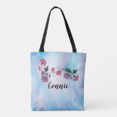 Granny Things, Hummingbird und Blume Tote Tasche (Rückseite)