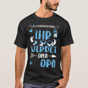 Granny Überrasch ung Ihr Werdet Oma + Opa Baby Boy T-Shirt
