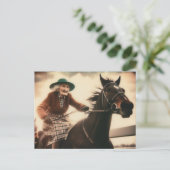 Granny und ihr Rennpferd Postkarte (Stehend Vorderseite)