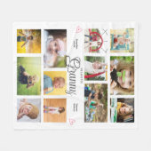 Granny Wir Liebe Sie Personalisiert Hearts Modern Fleecedecke (Vorderseite (Horizontal))