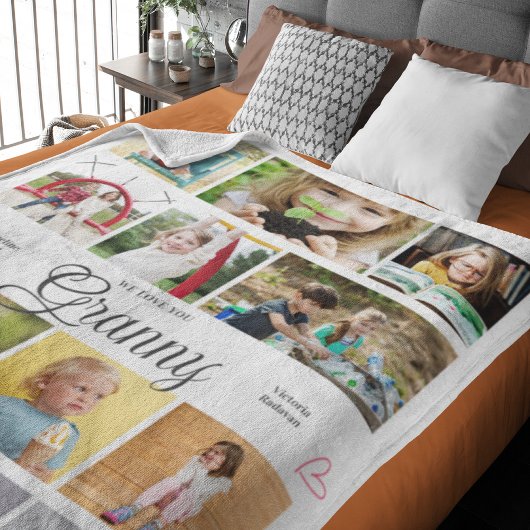 Granny Wir Liebe Sie Personalisiert Herzen Fleecedecke