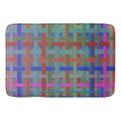 Granny's farbenfrohe "kariert", mit Leinwand-Ausse Badematte (Vorderseite)