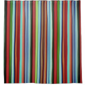 Grannys farbenfrohe Streifen, weich und rau Duschvorhang (Vorderseite)