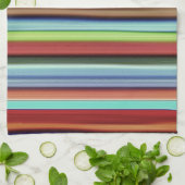 Grannys farbenfrohe Streifen, weich und rau Geschirrtuch (Gefaltet)