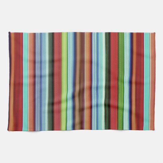 Grannys farbenfrohe Streifen, weich und rau Geschirrtuch (Horizontal)