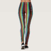 Grannys farbenfrohe Streifen, weich und rau Leggings (Rückseite)