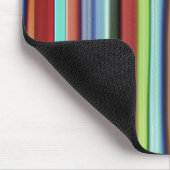 Grannys farbenfrohe Streifen, weich und rau Mousepad (Ecke)