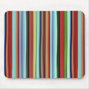Grannys farbenfrohe Streifen, weich und rau Mousepad