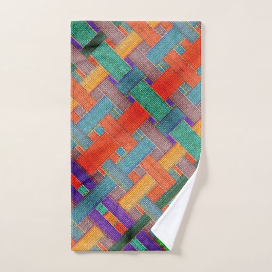 Grannys rotgekreuzte Streifen, mit gewebtem Aspekt Badhandtuch Set (Handtuch)