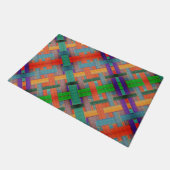 Grannys rotgekreuzte Streifen, mit gewebtem Aspekt Fußmatte (Schrägansicht)