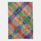 Grannys rotgekreuzte Streifen, mit gewebtem Aspekt Geschirrtuch (Vertikal)