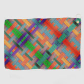 Grannys rotgekreuzte Streifen, mit gewebtem Aspekt Golfhandtuch (Horizontal)