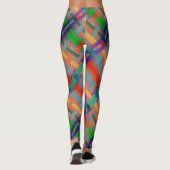 Grannys rotgekreuzte Streifen, mit gewebtem Aspekt Leggings (Rückseite)