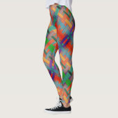 Grannys rotgekreuzte Streifen, mit gewebtem Aspekt Leggings (Links)