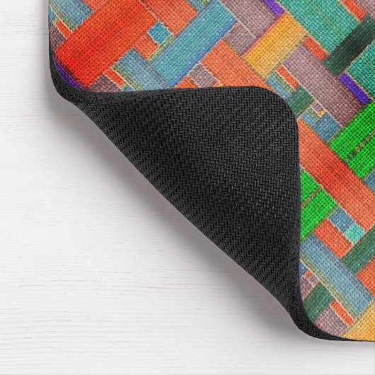 Grannys rotgekreuzte Streifen, mit gewebtem Aspekt Mousepad (Ecke)