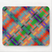 Grannys rotgekreuzte Streifen, mit gewebtem Aspekt Mousepad (Vorne)